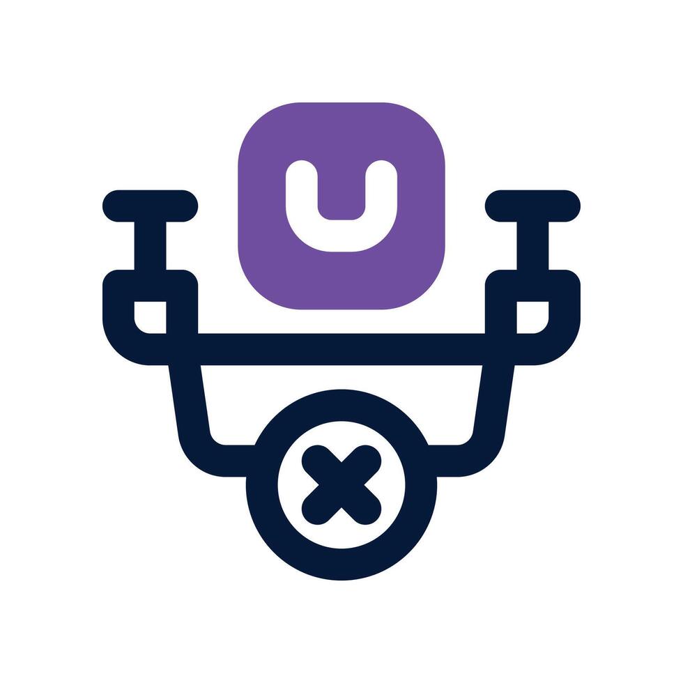 delivery drone icon. dual tone icon for your website, mobile, presentation, and logo design. vector