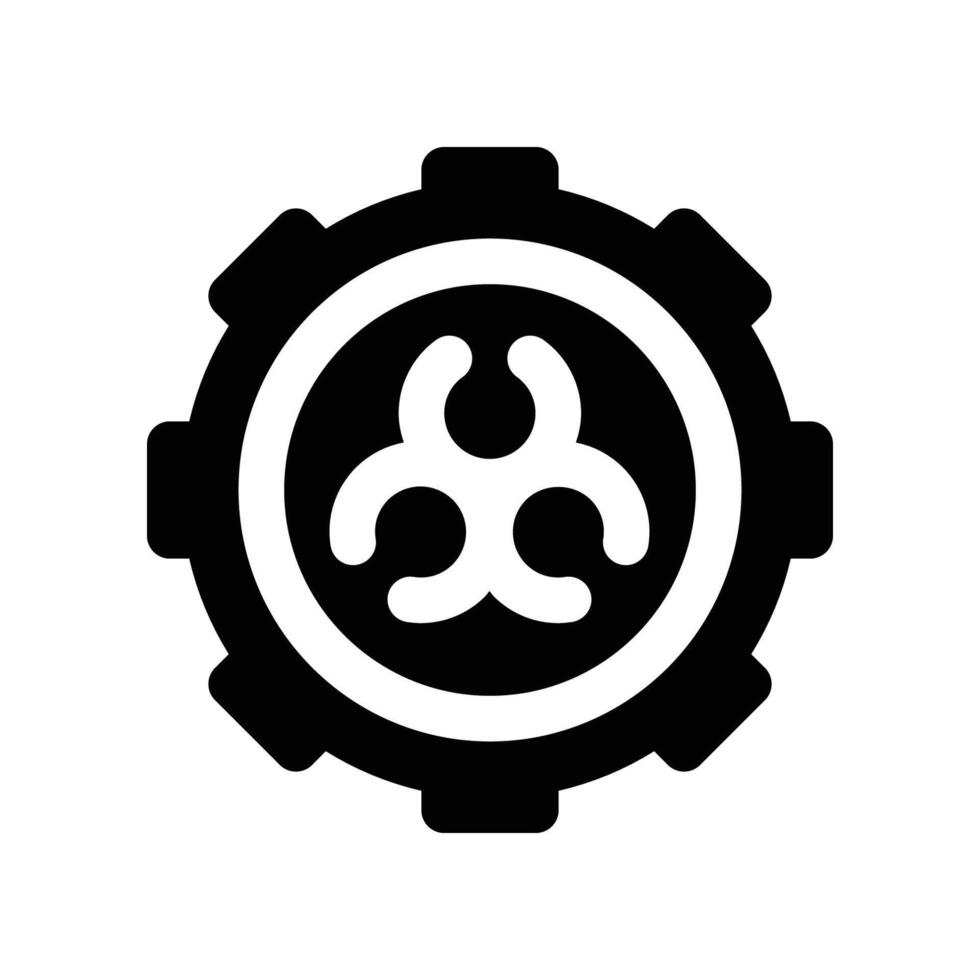 gear icon. glyph icon for your website, mobile, presentation, and logo design. vector
