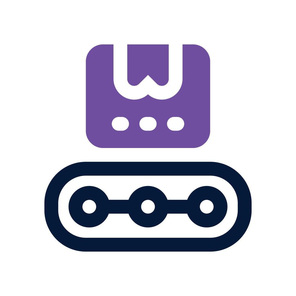 conveyor belt icon. dual tone icon for your website, mobile, presentation, and logo design. vector