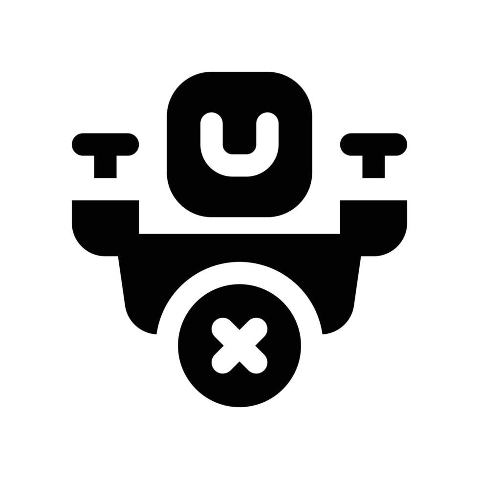 delivery drone icon. glyph icon for your website, mobile, presentation, and logo design. vector