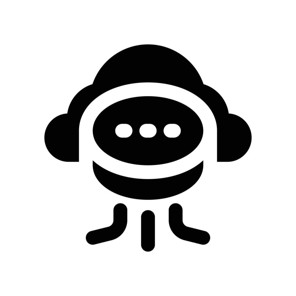 cloud hosting icon. glyph icon for your website, mobile, presentation, and logo design. vector