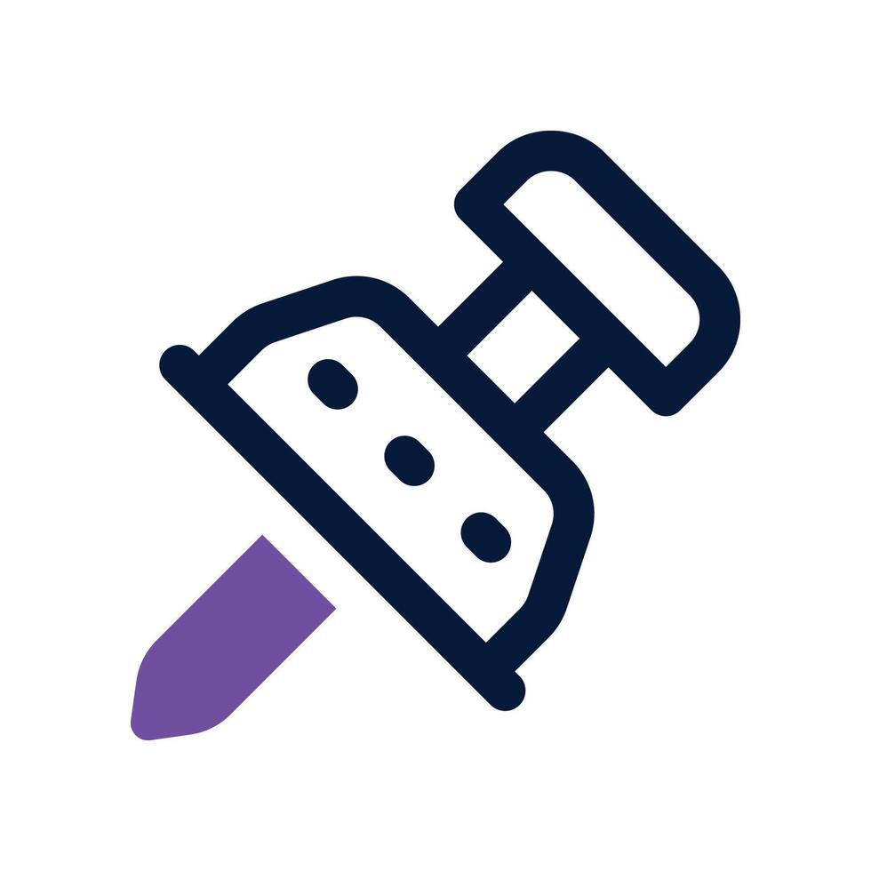 push pin icon. dual tone icon for your website, mobile, presentation, and logo design. vector