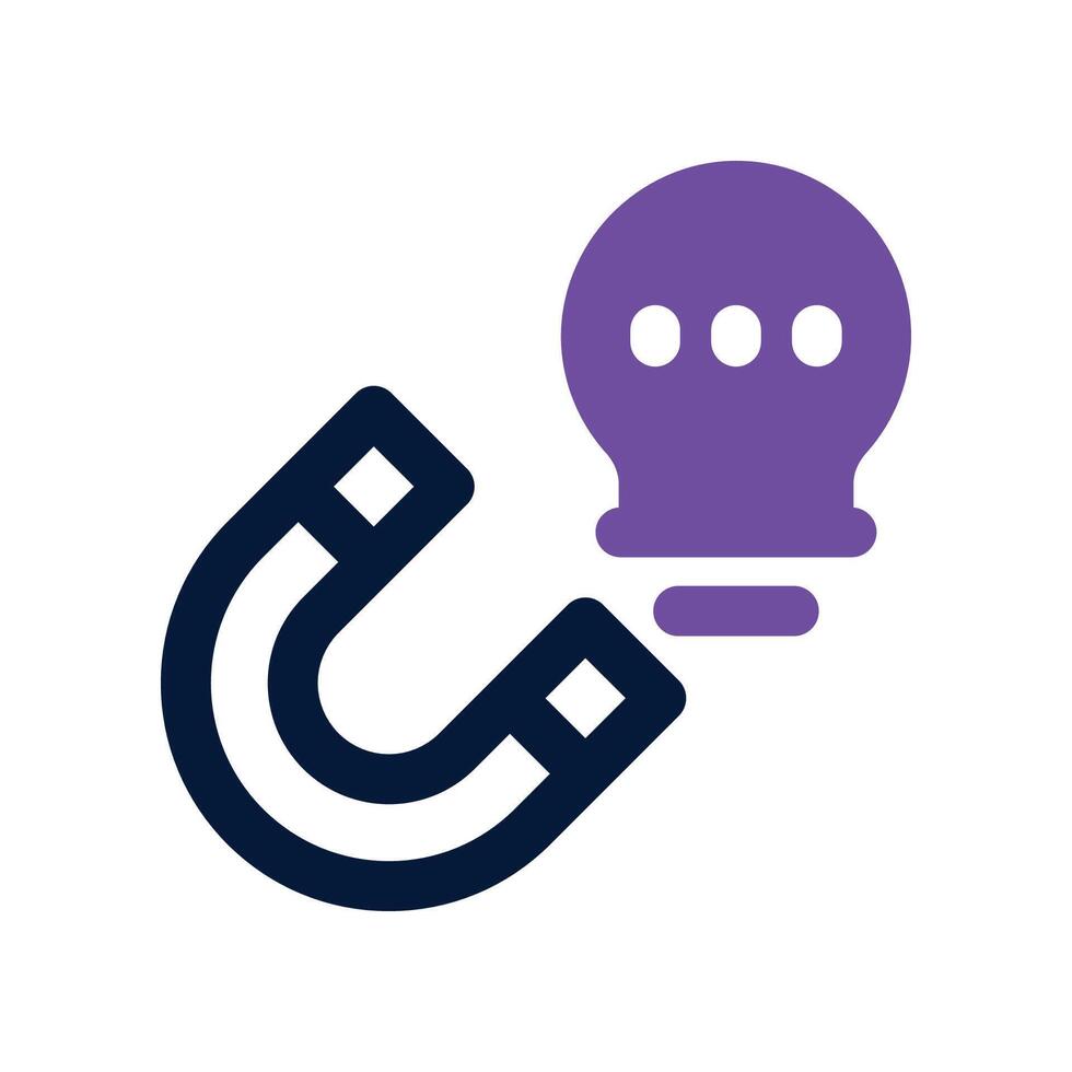 magnet icon. dual tone icon for your website, mobile, presentation, and logo design. vector