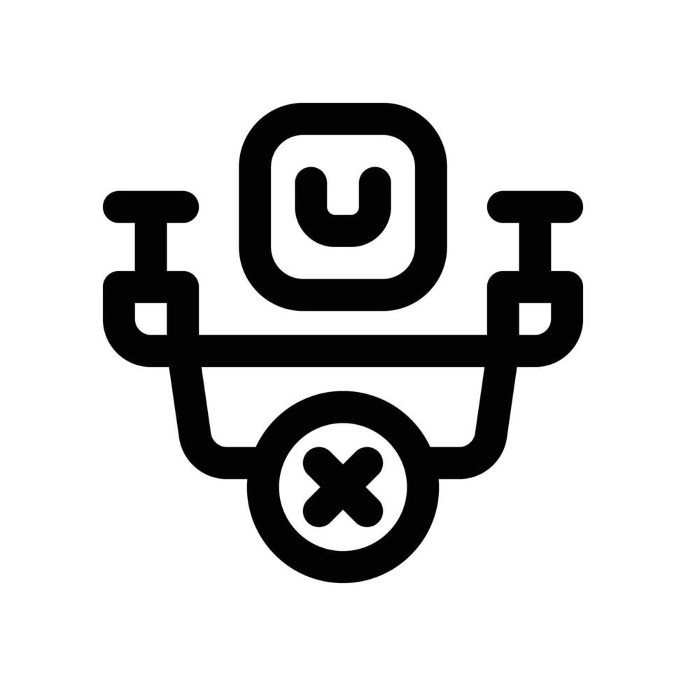 delivery drone icon. line icon for your website, mobile, presentation, and logo design. vector