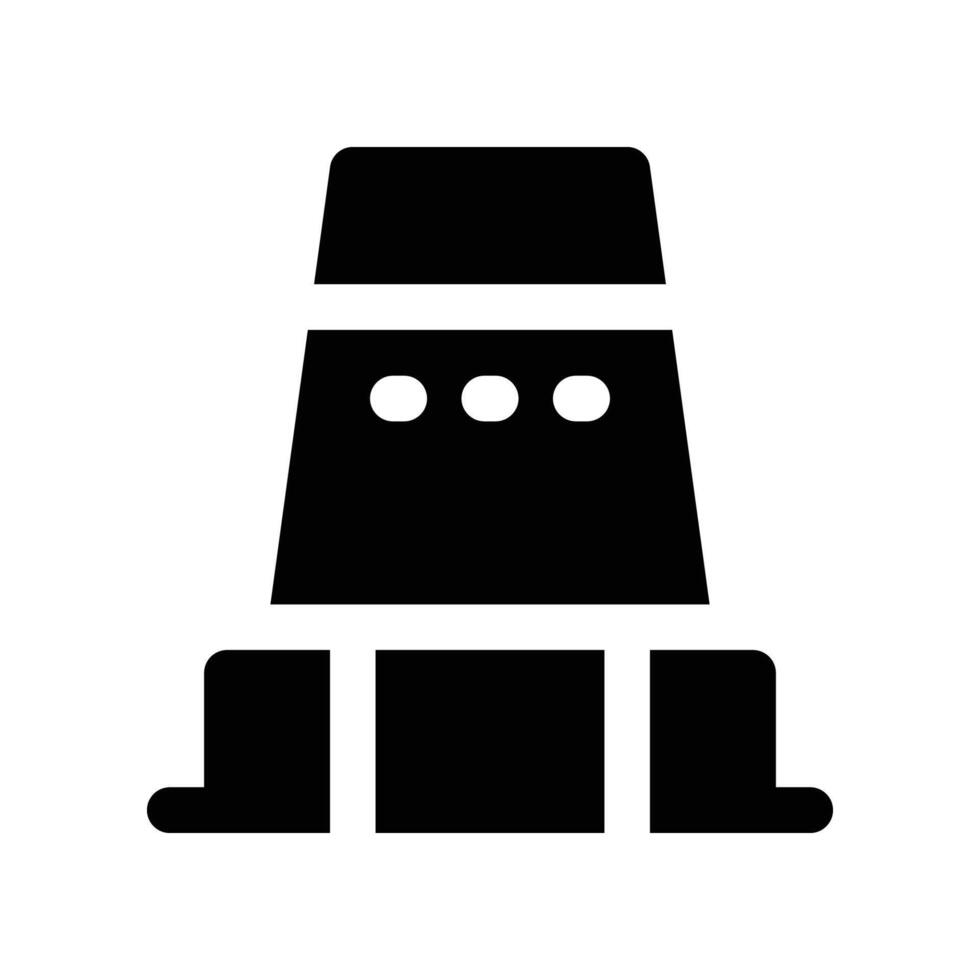 traffic cone icon. glyph icon for your website, mobile, presentation, and logo design. vector