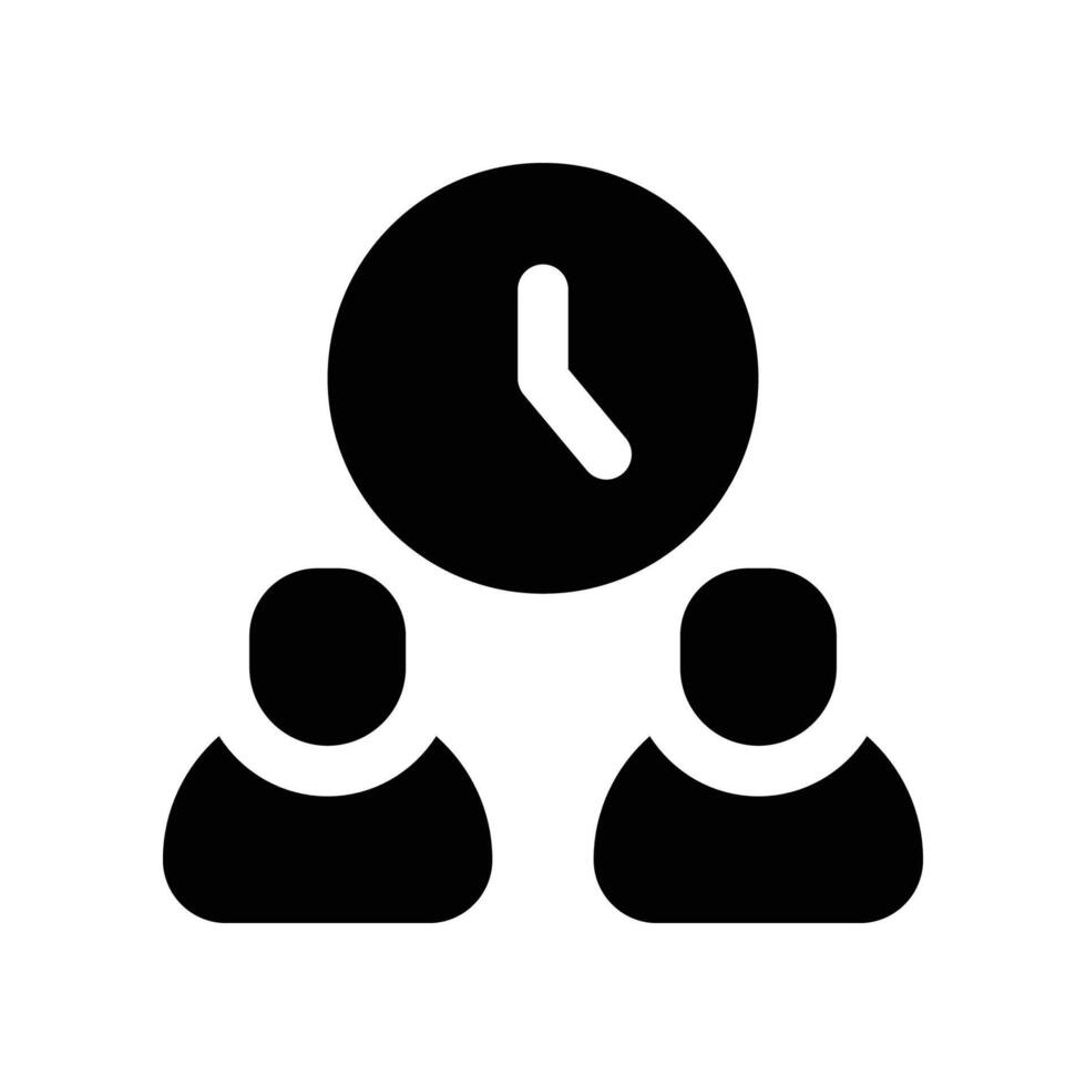 working duration icon. glyph icon for your website, mobile, presentation, and logo design. vector