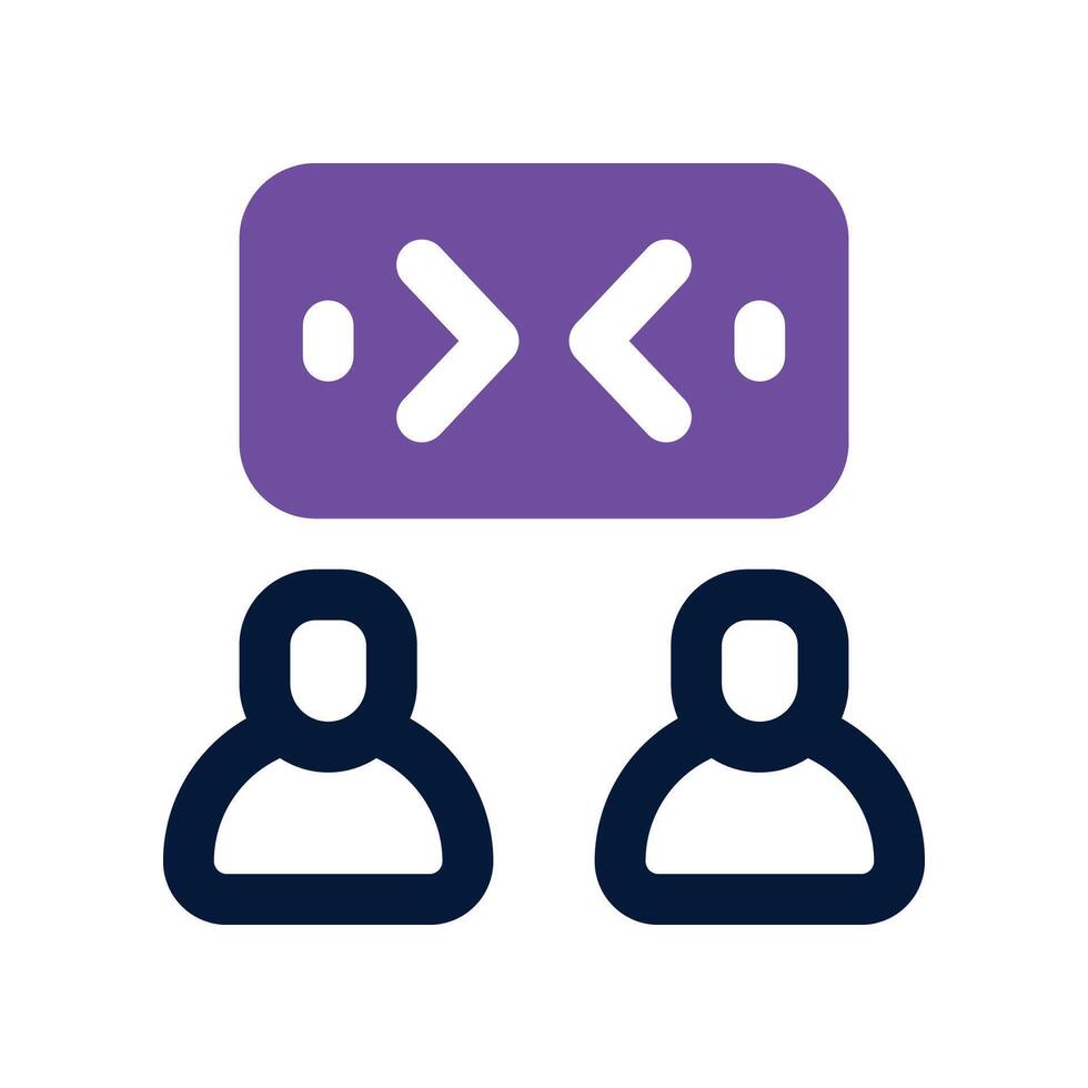 working conflict icon. dual tone icon for your website, mobile, presentation, and logo design. vector