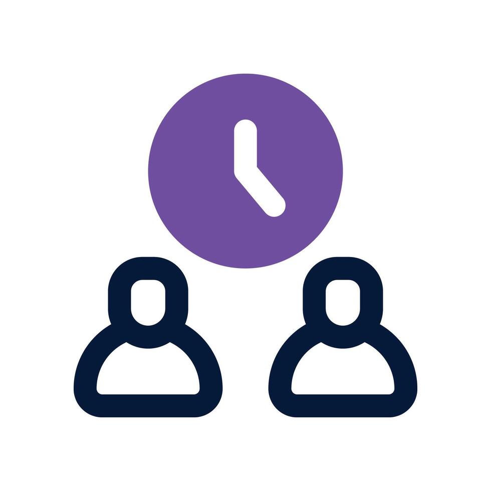 working duration icon. dual tone icon for your website, mobile, presentation, and logo design. vector