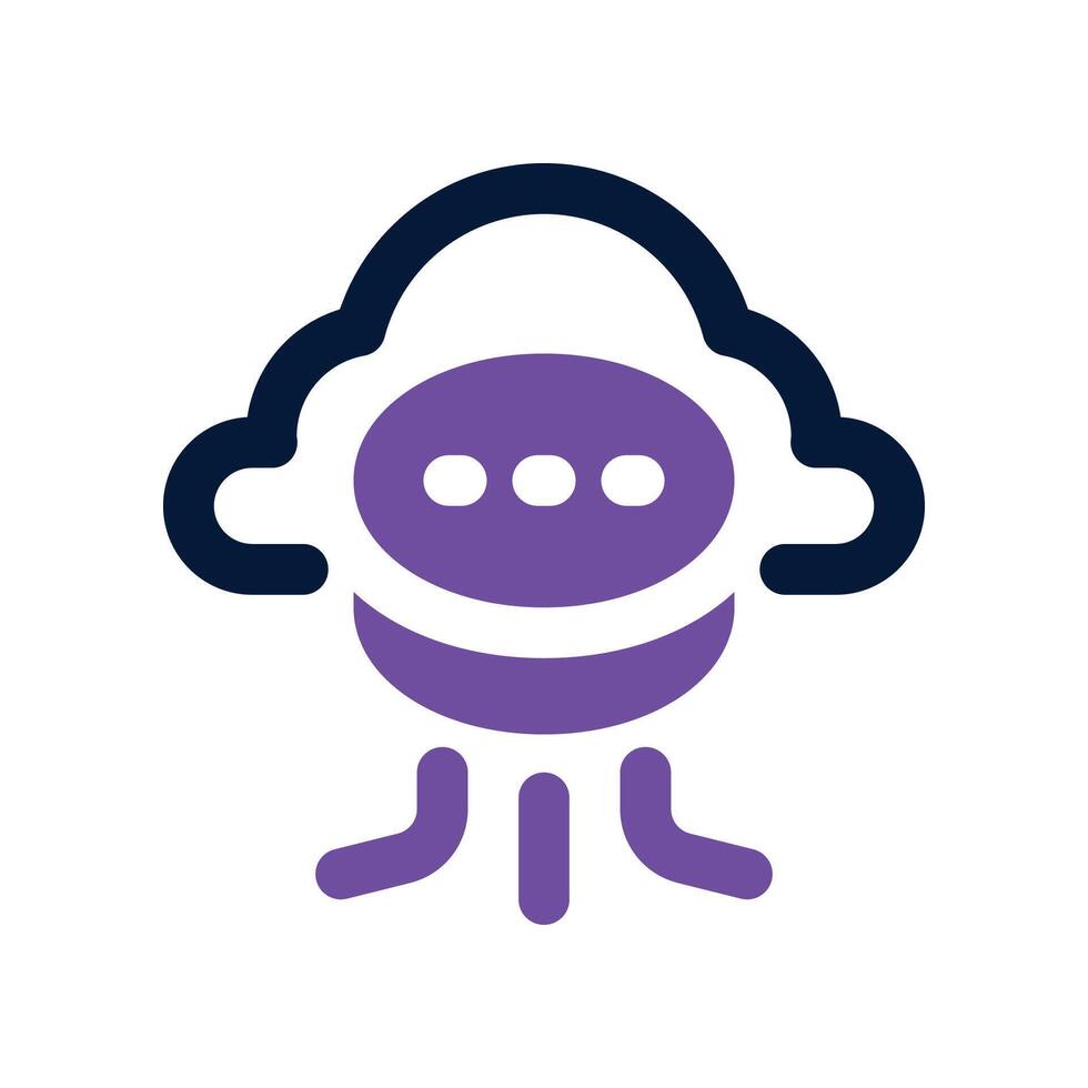 cloud hosting icon. dual tone icon for your website, mobile, presentation, and logo design. vector
