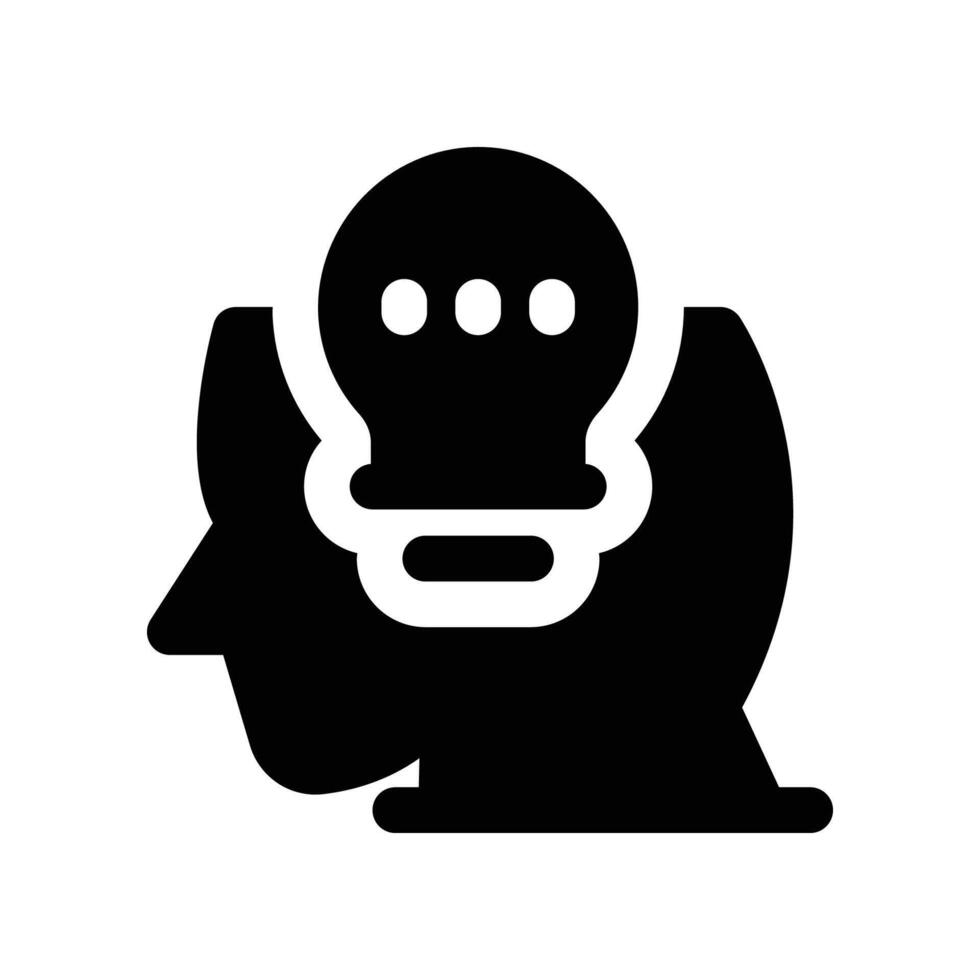 top of mind icon. glyph icon for your website, mobile, presentation, and logo design. vector