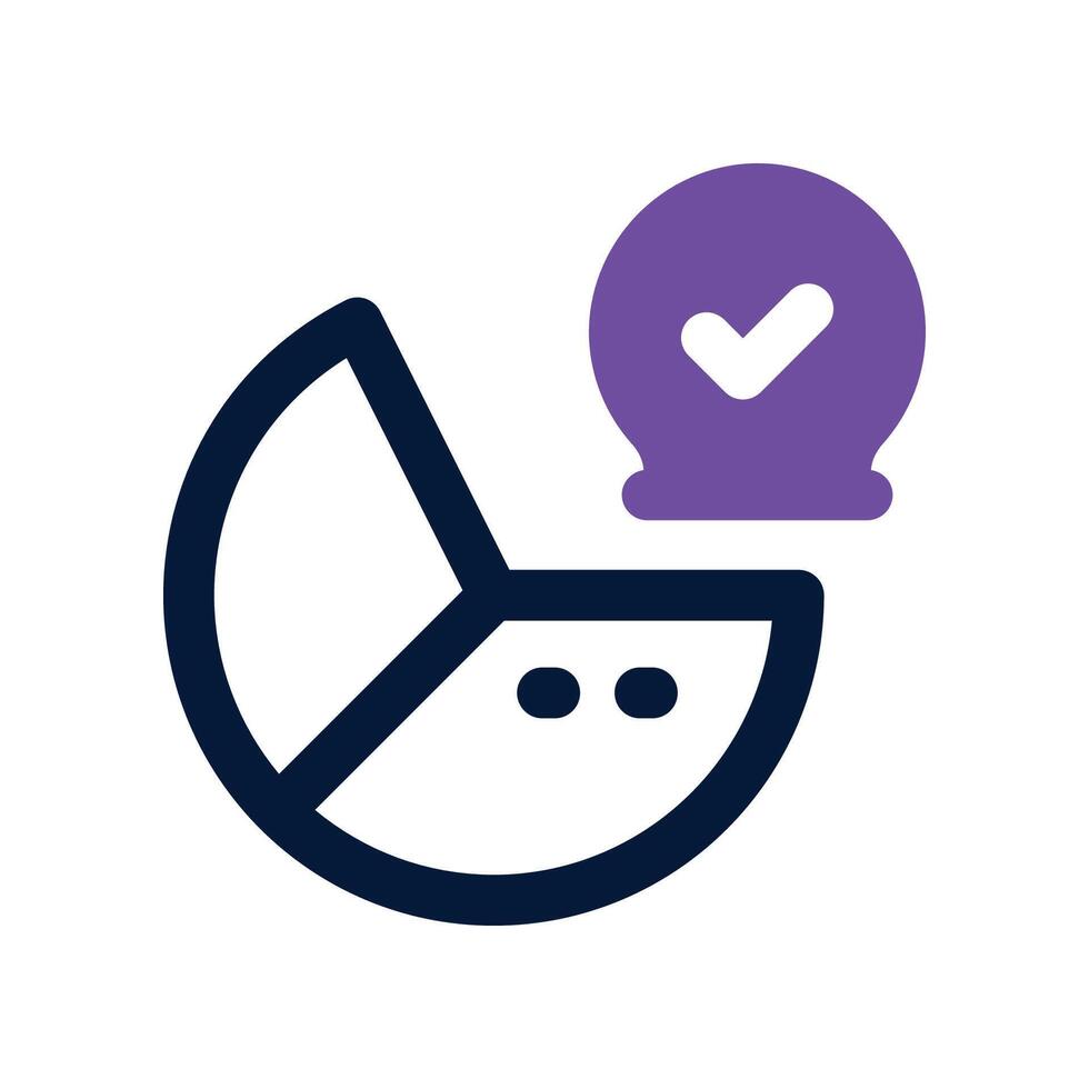pie chart icon. dual tone icon for your website, mobile, presentation, and logo design. vector