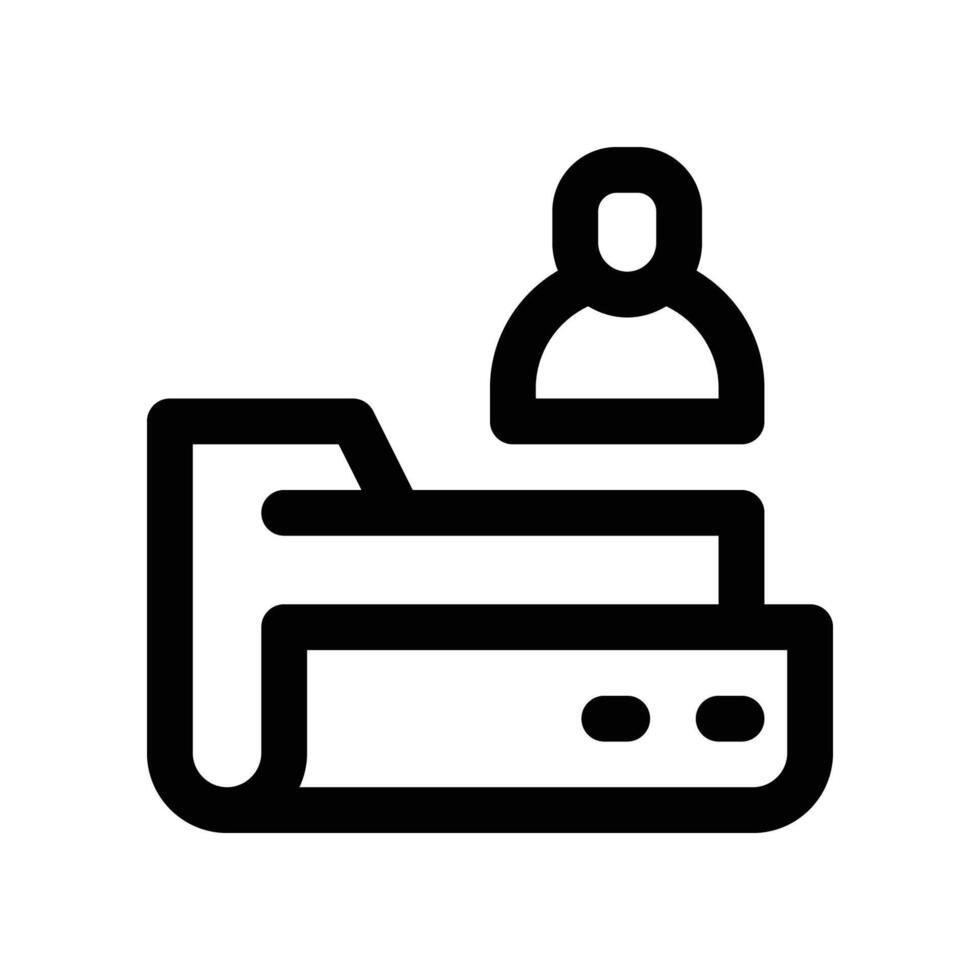 folder icon. line icon for your website, mobile, presentation, and logo design. vector