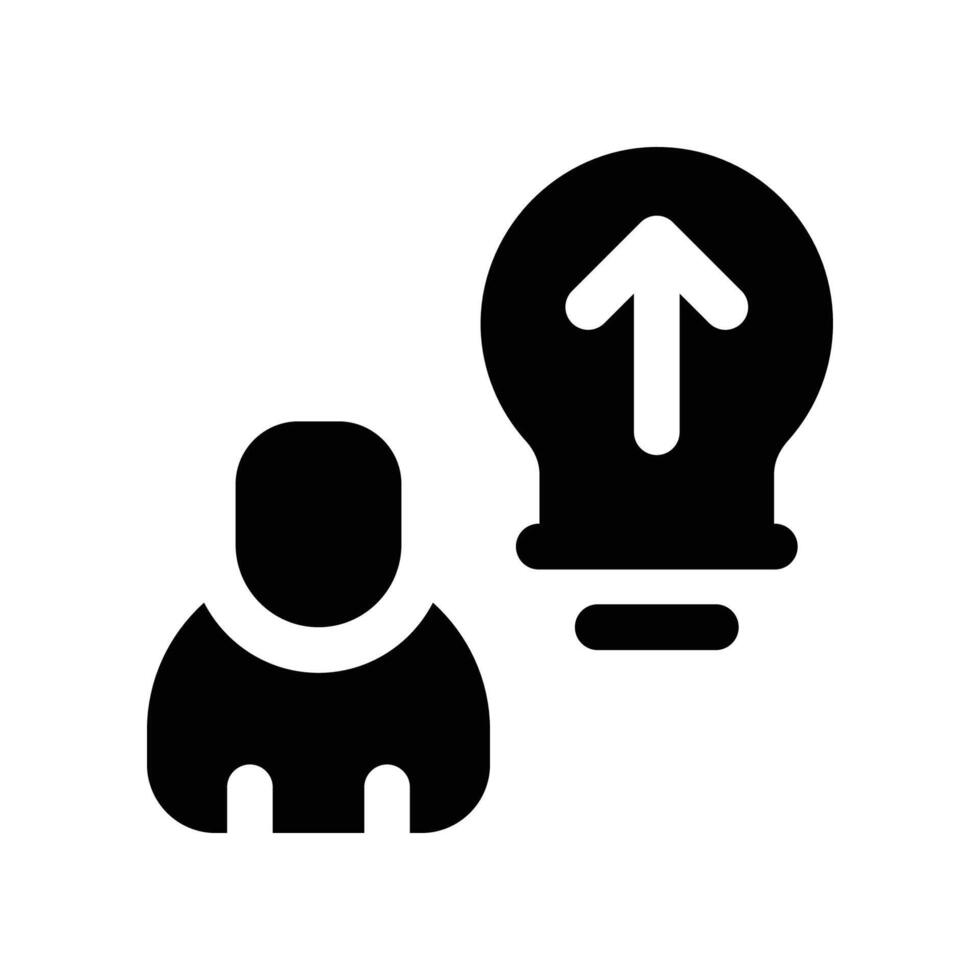 thinking icon. glyph icon for your website, mobile, presentation, and logo design. vector