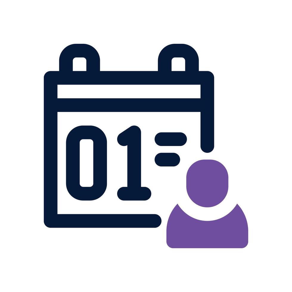 date icon. dual tone icon for your website, mobile, presentation, and logo design. vector