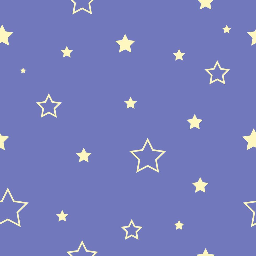 Stars seamless pattern, endless texture background vector