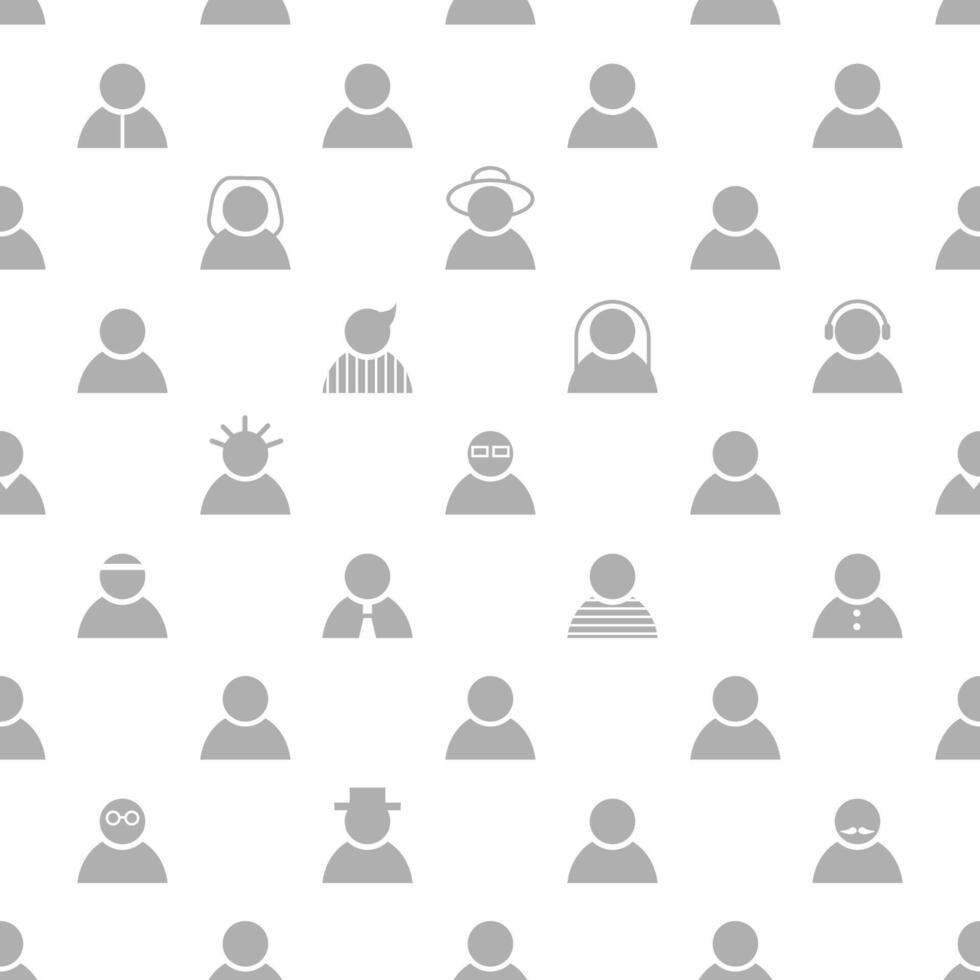Seamless pattern, Person, Avatar, Texture background vector