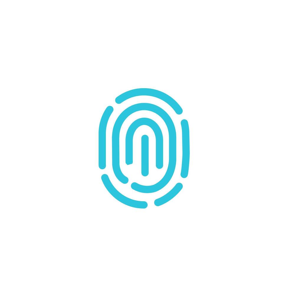 Uniqueness, fingerprint icon. Isolated on white background. From blue icon set. vector