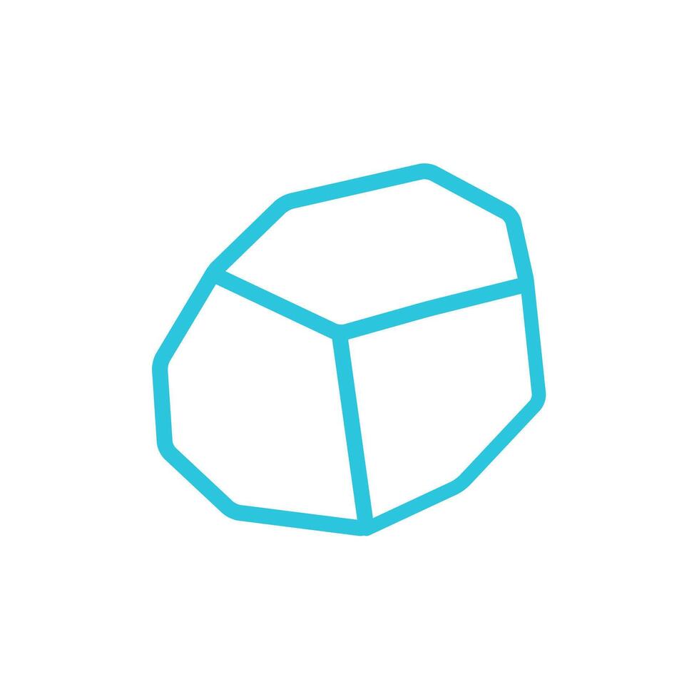 Solid, rock, stone icon. Isolated on white background. From blue icon set. vector