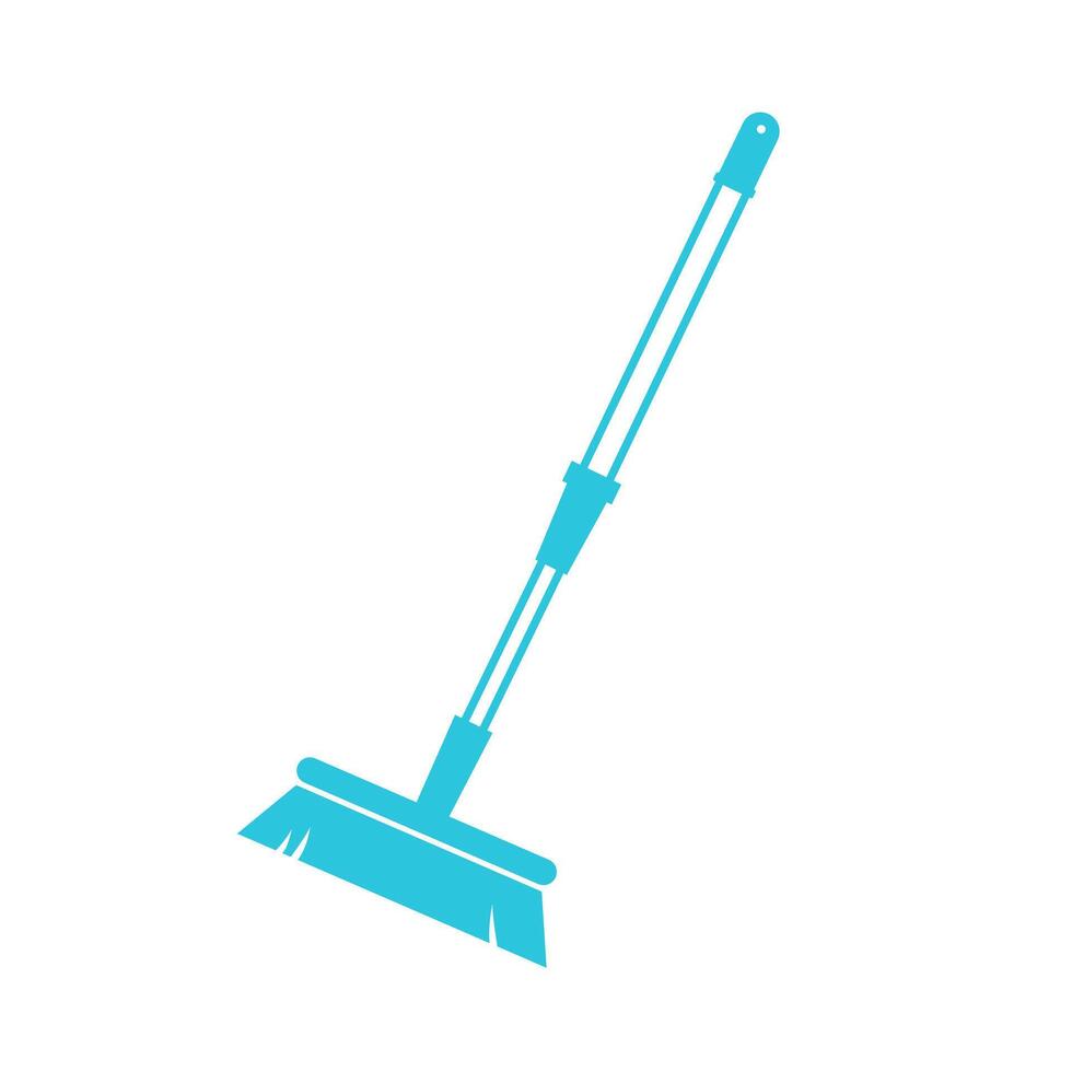 Simple broom.Isolated on white background. From blue icon set. vector