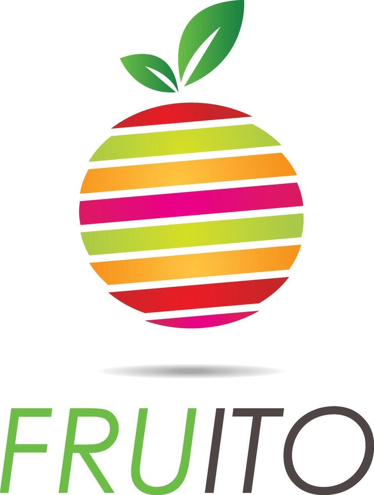 Fruito multi color fruit logo vector