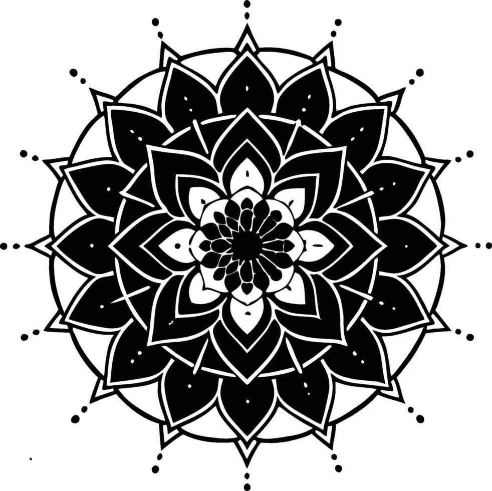 abstract round circle mandala illustration for decoration vector