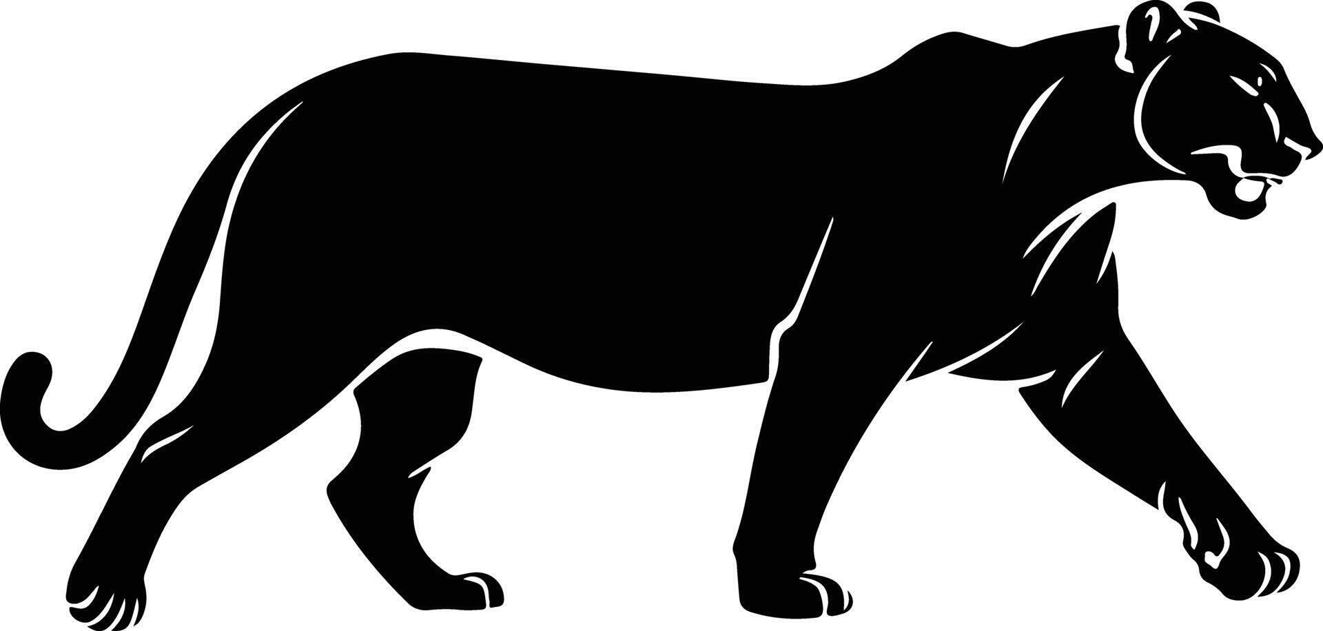 Cheetah silhouette black art vector