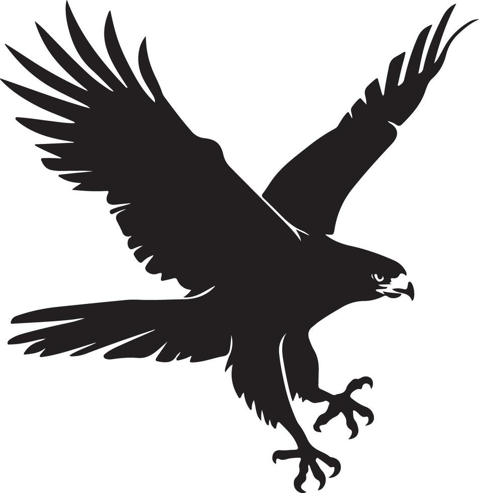 eagle appears in black vector