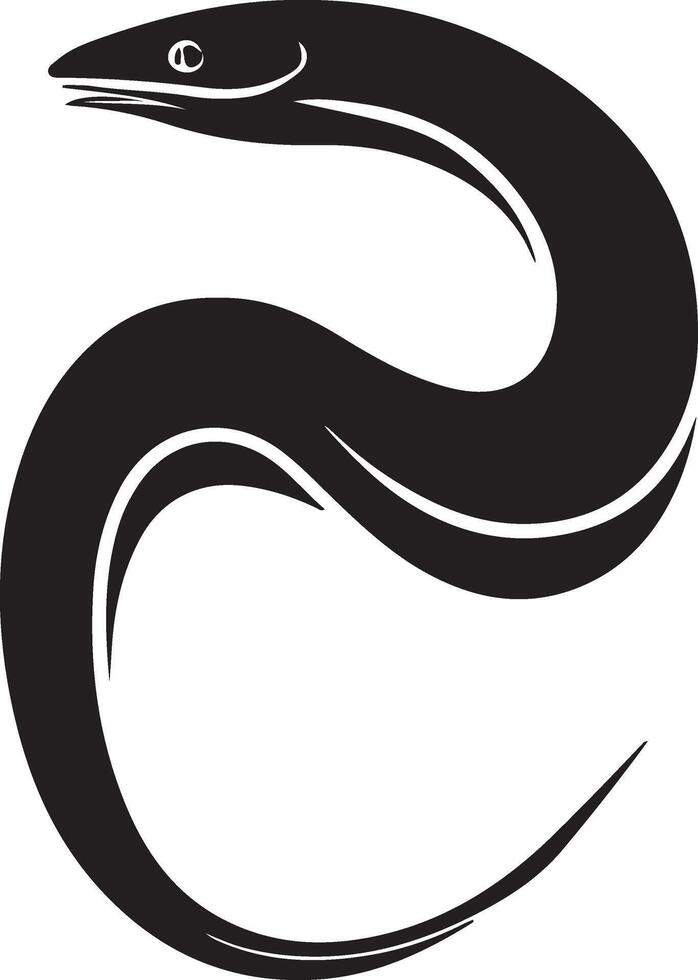 snake silhouette black vector