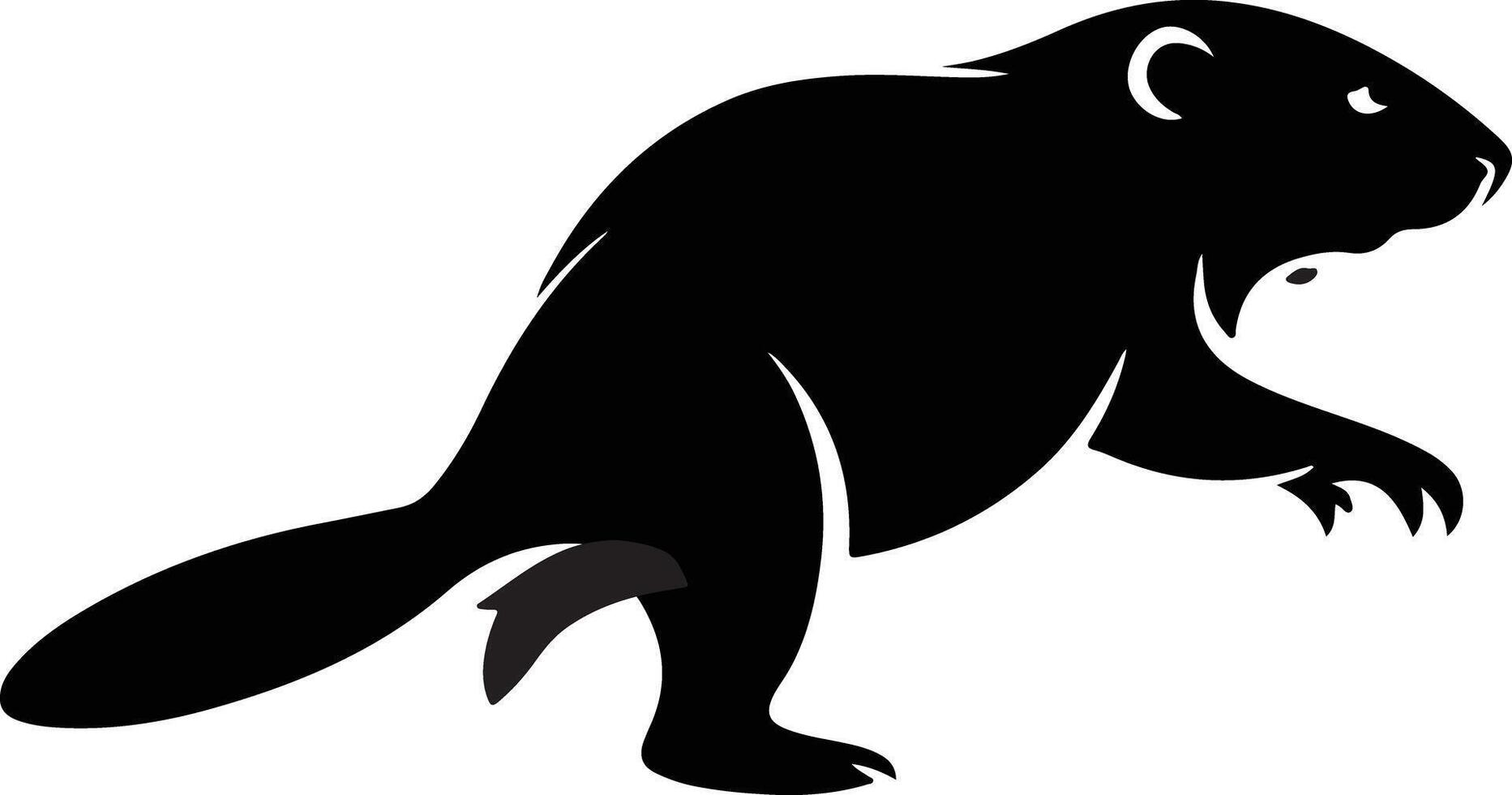 Beaver Standing art vector