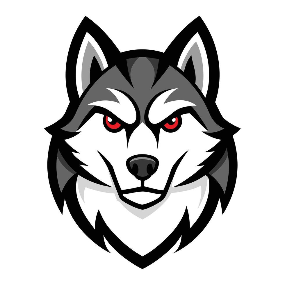Siberian Husky mascot Logo vector