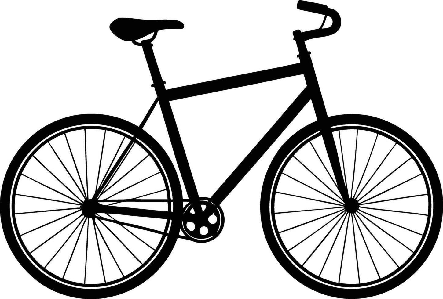 bicycle silhouette black vector