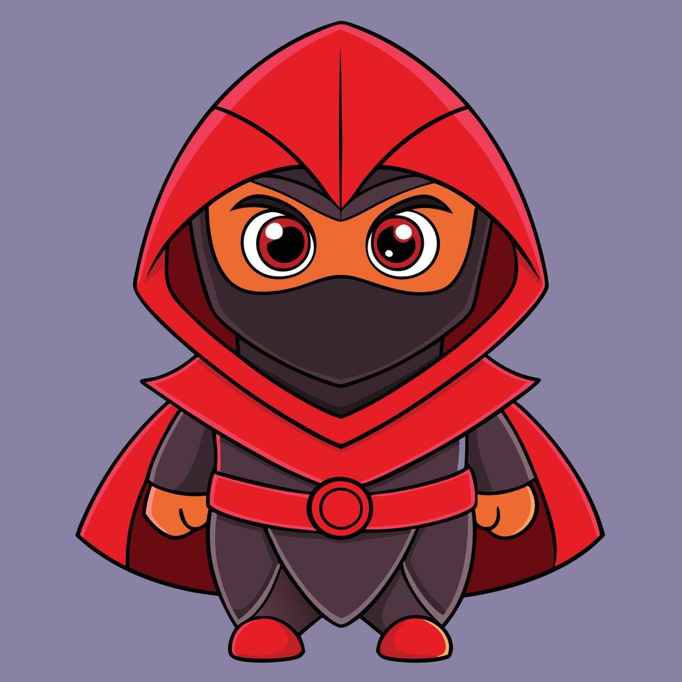 cute ninja cartoon vector