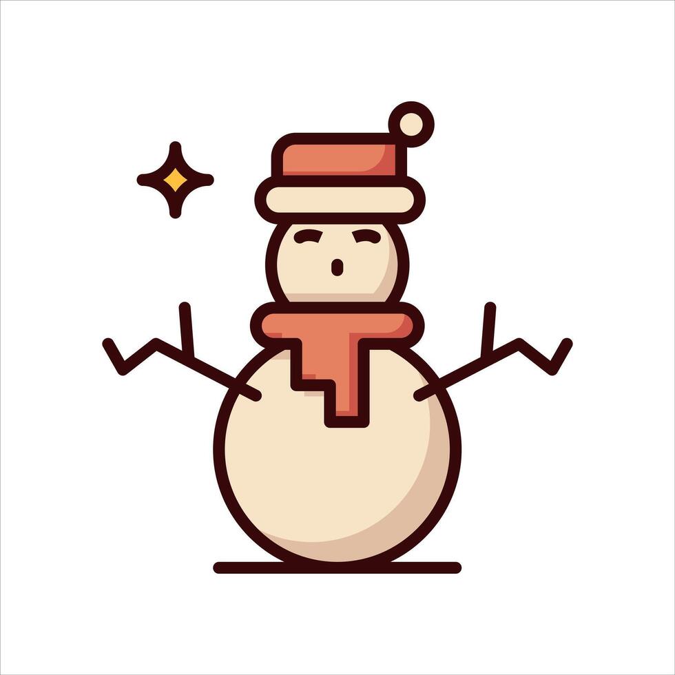 Snowman christmas illustration vector