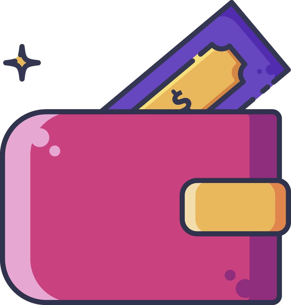 wallet money icon illustration vector