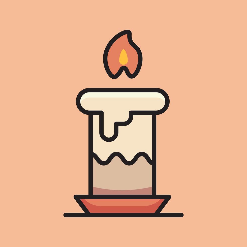 candle christmas illustration vector