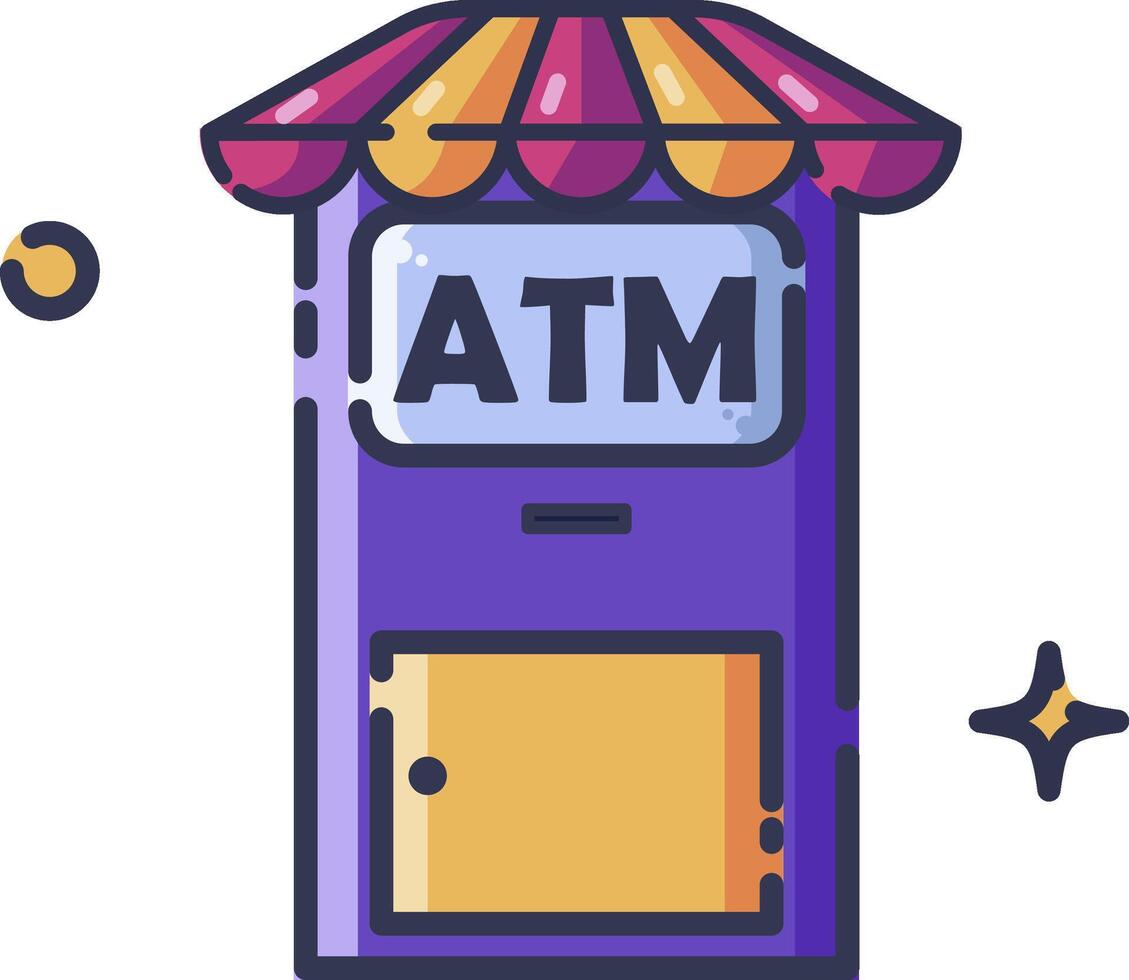 ATM Icon Illustration vector