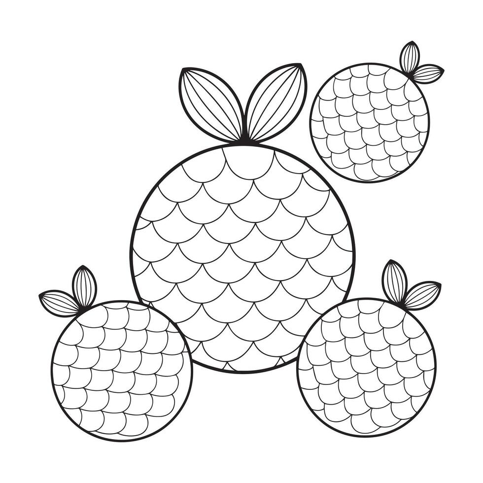 Orange Delight Fun and Simple Coloring Page for Kids vector