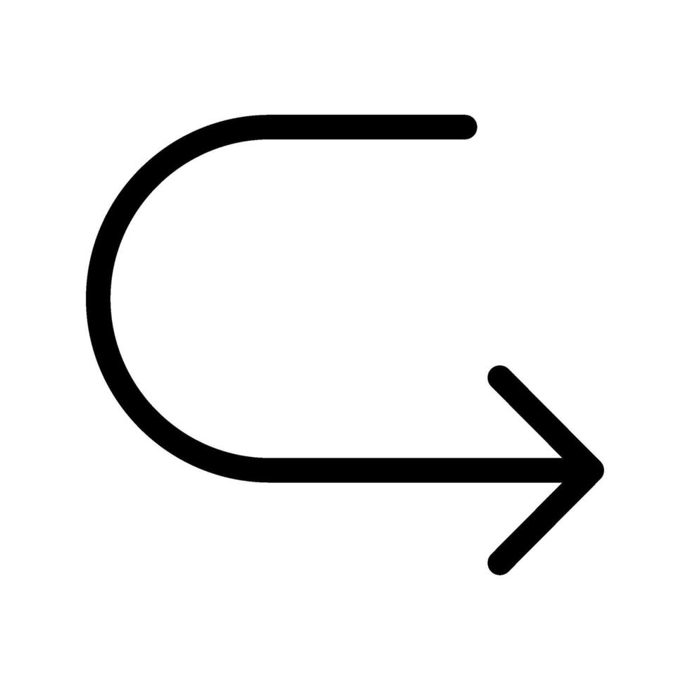 Redo Down Icon Symbol Design Illustration vector
