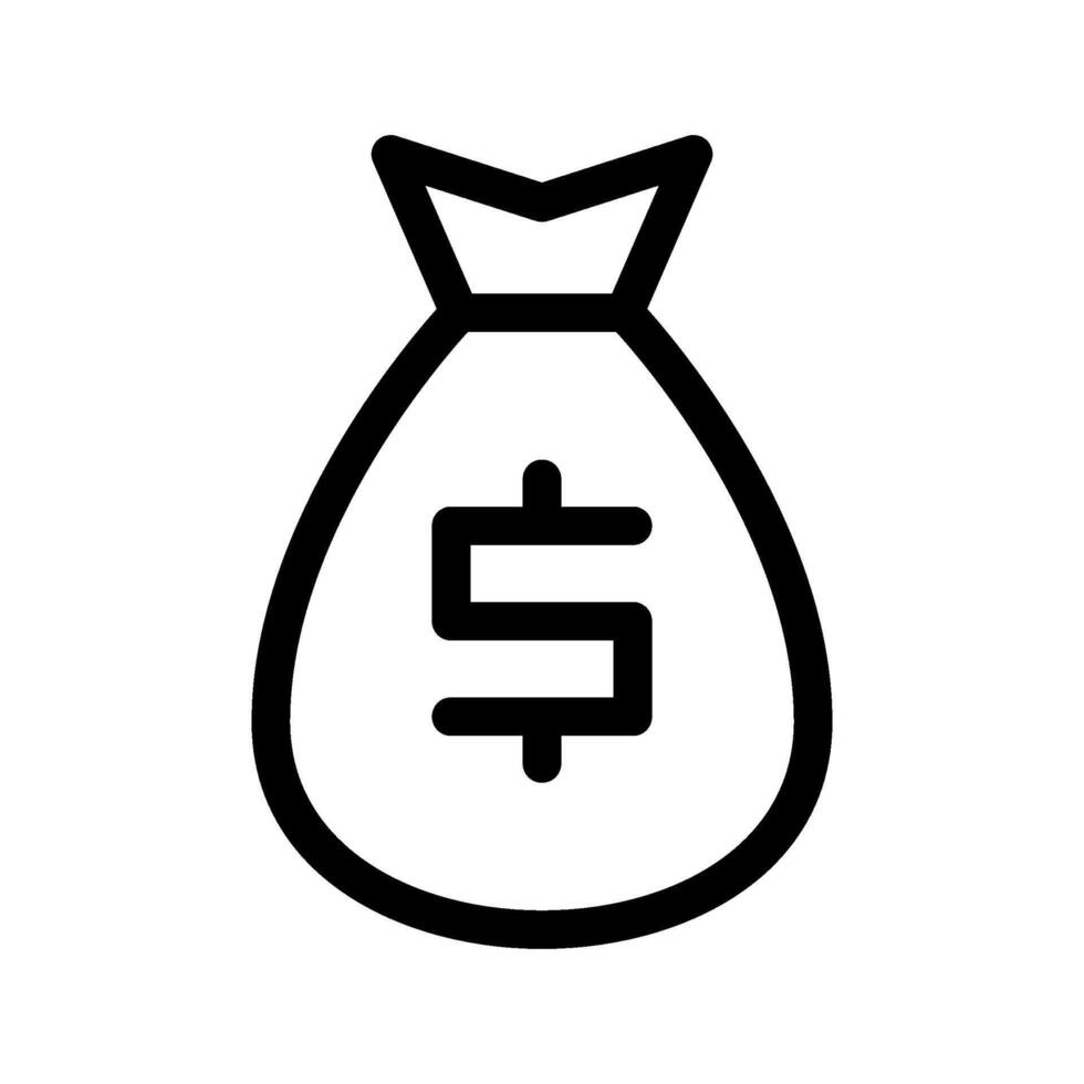 Money Bag Icon Symbol Design Illustration vector