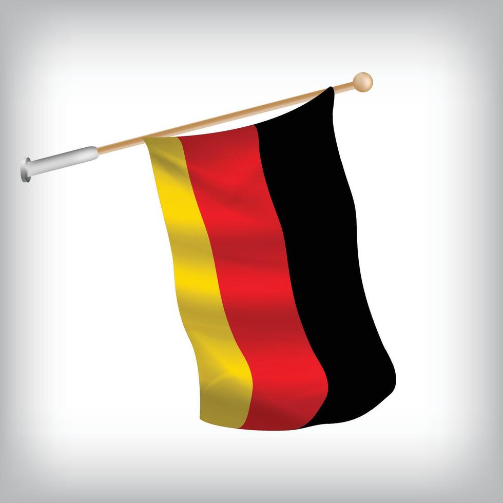 Realistic illustration of Germany flags waving on the wall. The set is in the collection vector