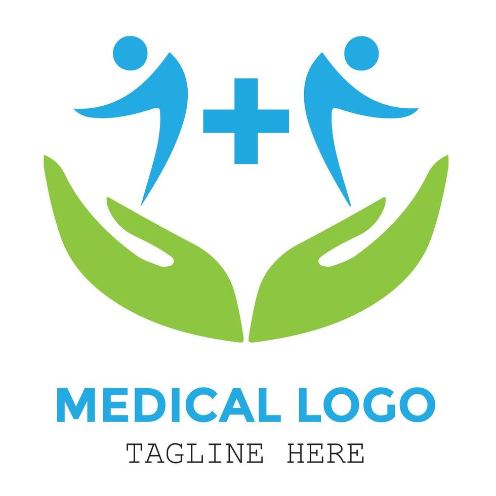 Hand care healthy medical modern minimalist medicine shop modern logo design vector