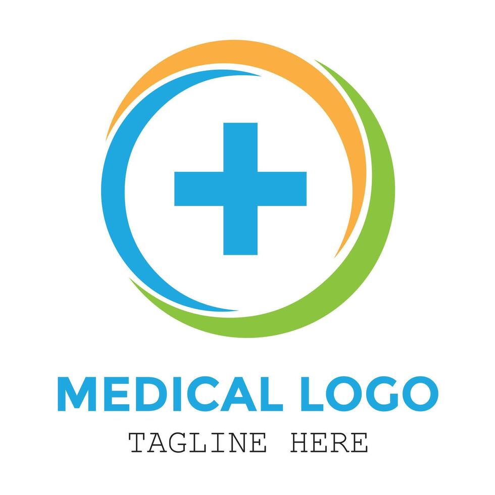 Circle colorful modern medical special minimalist logo design vector