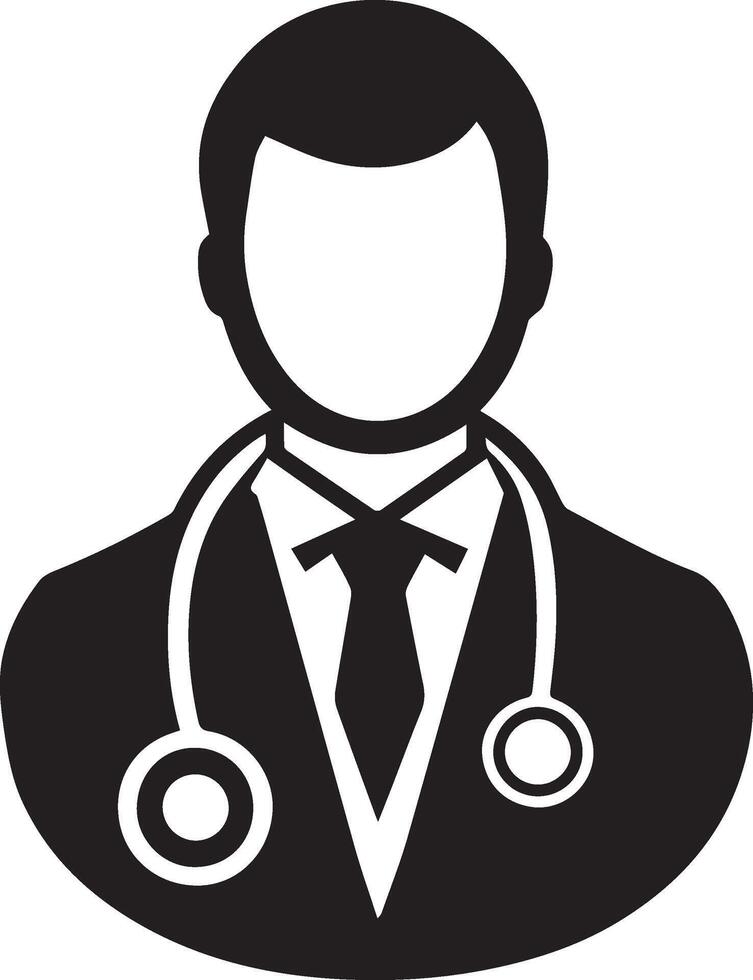 Medical doctor profile icons vector