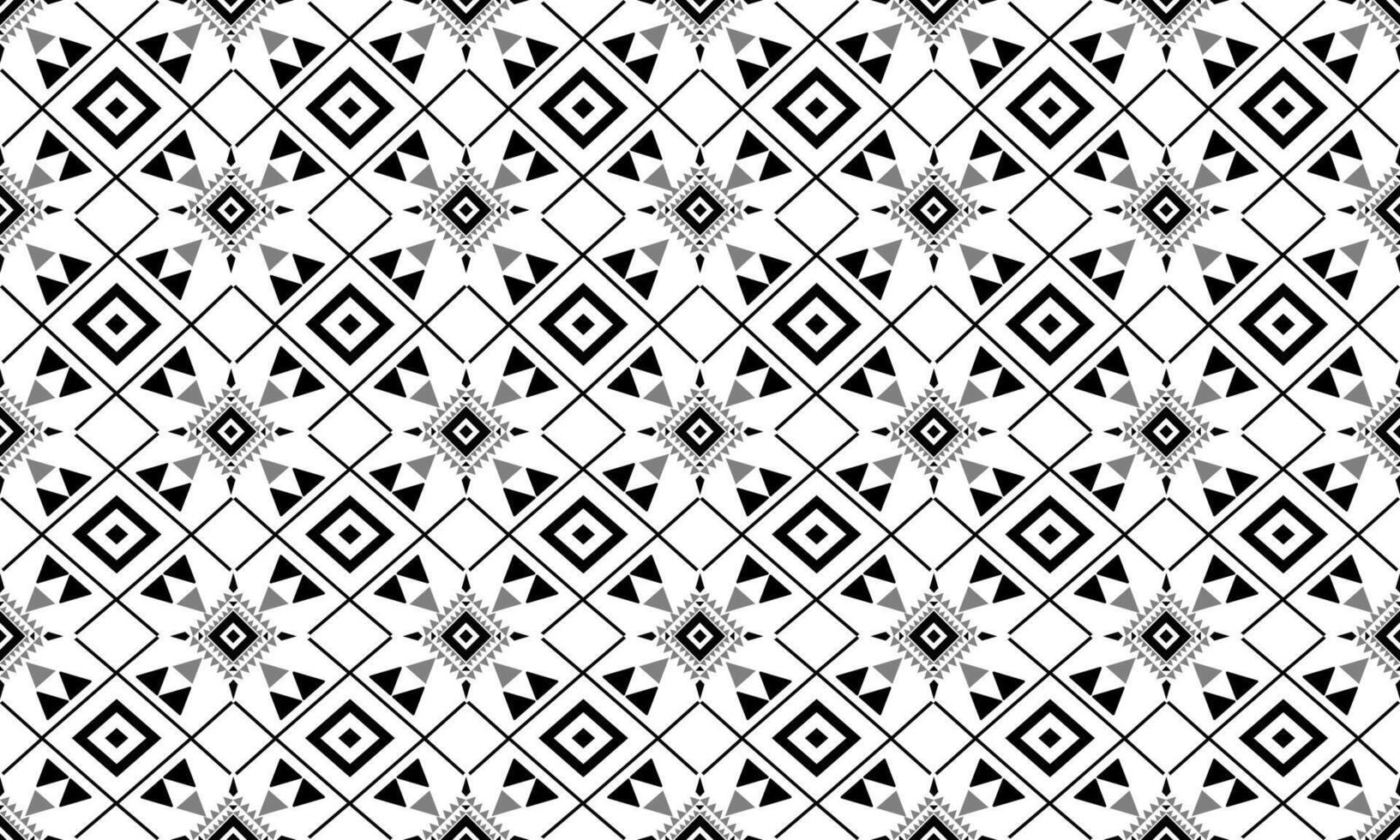 A black and white geometric pattern with a diamond design vector