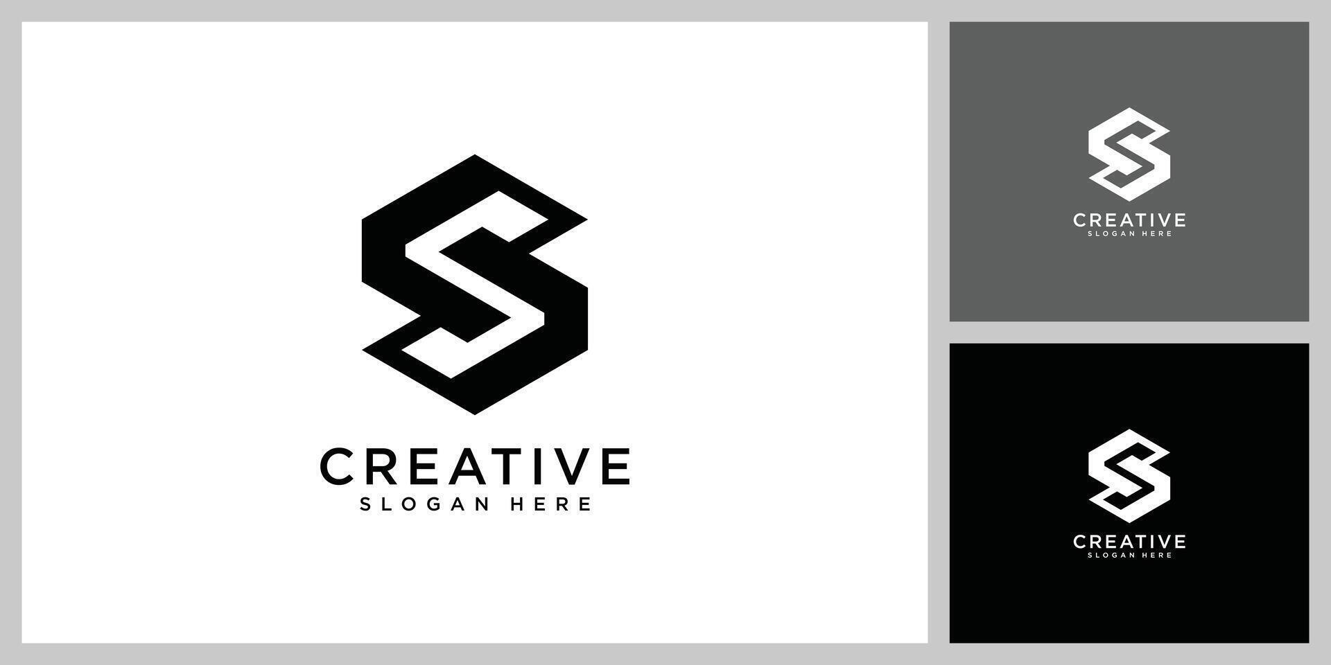 initial letter s logo design template vector