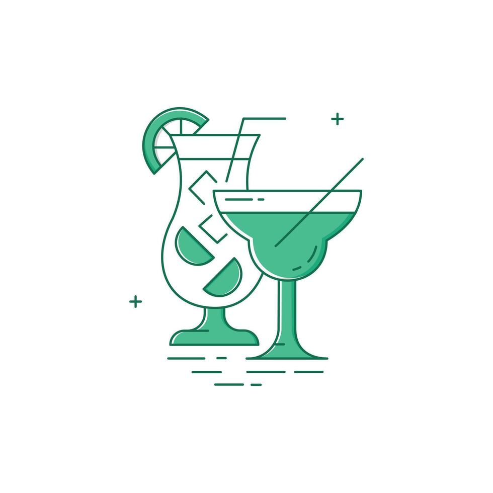 Drink Cocktails Icon Design vector