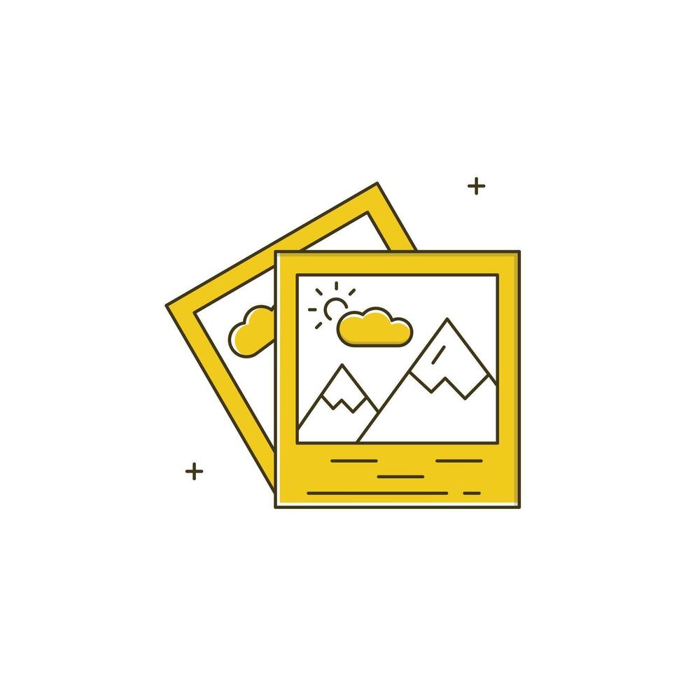 Photo Album, Image Gallery Icon Design vector