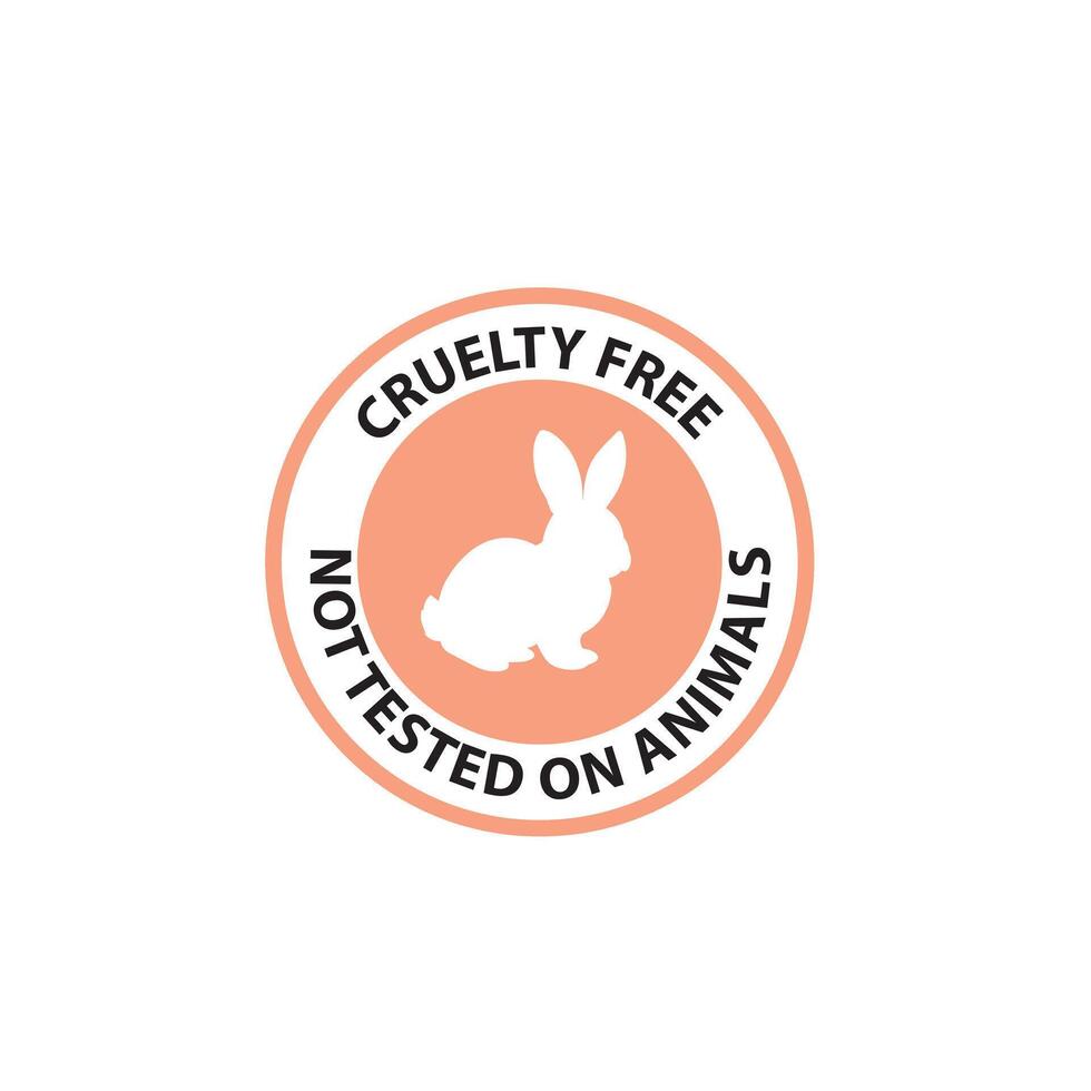 Cruelty free sign circular emblem for products that not tested on animals vector