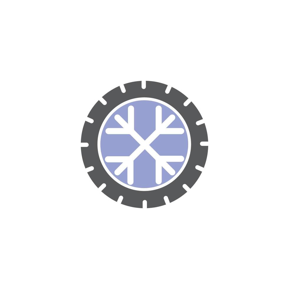 Winter tire icon sign. Symbol, logo illustration for web and mobile vector