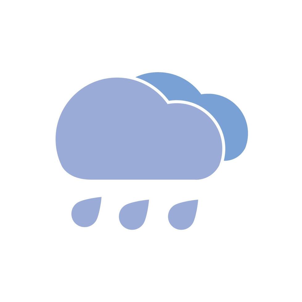 Rain icon. Cloud signs. Storm weather symbol. Raindrop symbols. Rainy icons. vector
